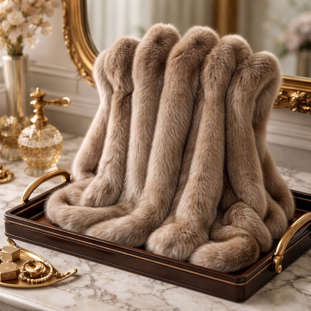 Saga leather and Furs Brown Fur Vest - Picture 5 of 10